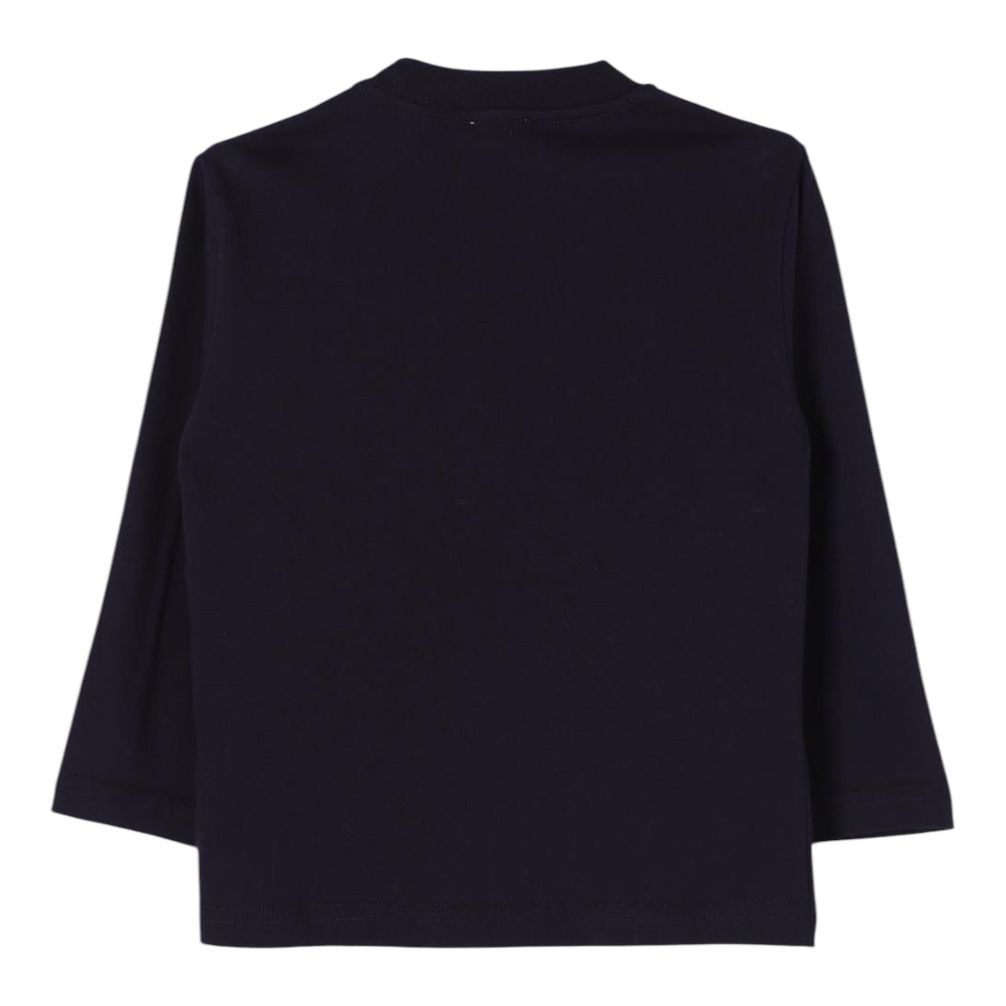 IL GUFO shirt girocollo tinta unita con stampa Blu per Bambino A24TA353MF002J BLU IL GUFO 