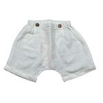 Zhoe & Tobiah Bermuda Tinta Unita con Elastico In Vita per Neonato LN3B PANNA ZHOE & TOBIAH 