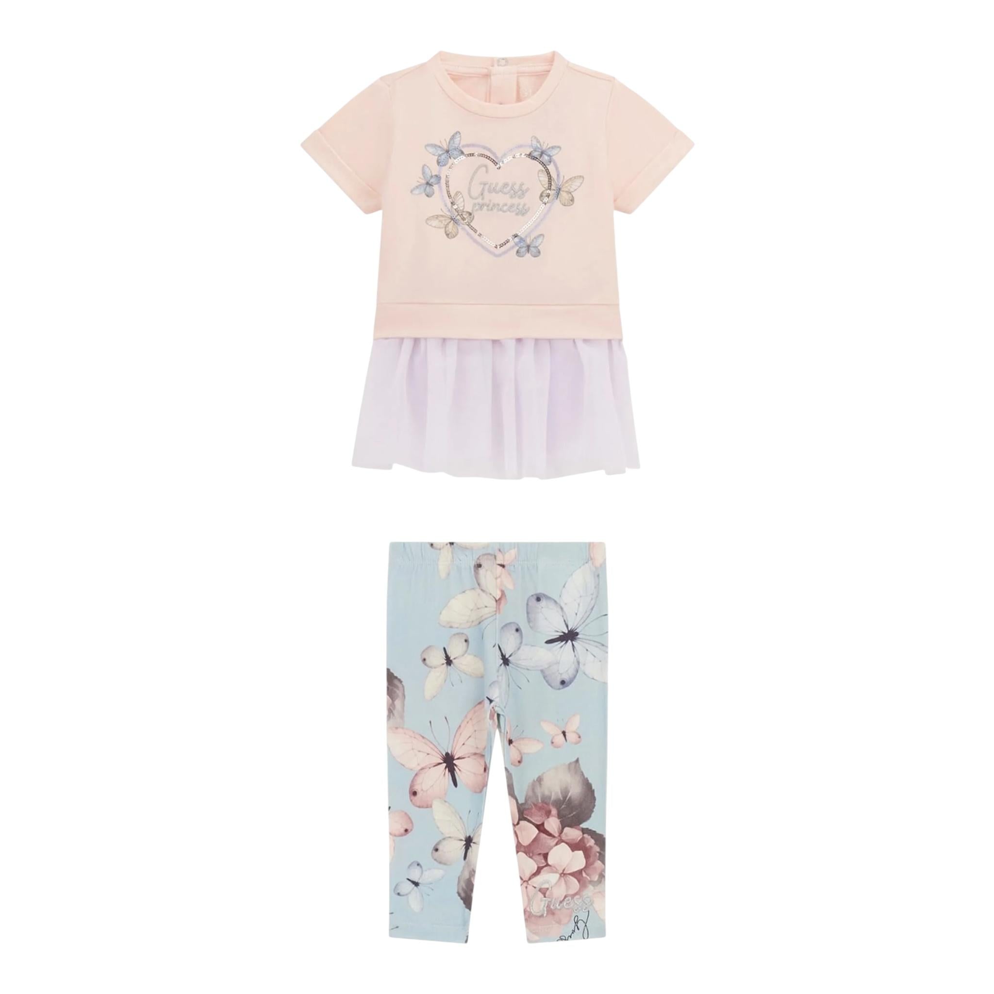 Guess Completi 2 Pezzi T-Shirt-Leggins per Neonata K5RG05KAN04N ROSA GUESS 