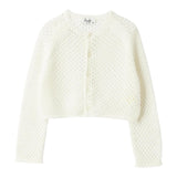 Il Gufo Cardigan Tinta Unita Traforato per Bambina P25GF440EM109X PANNA IL GUFO 