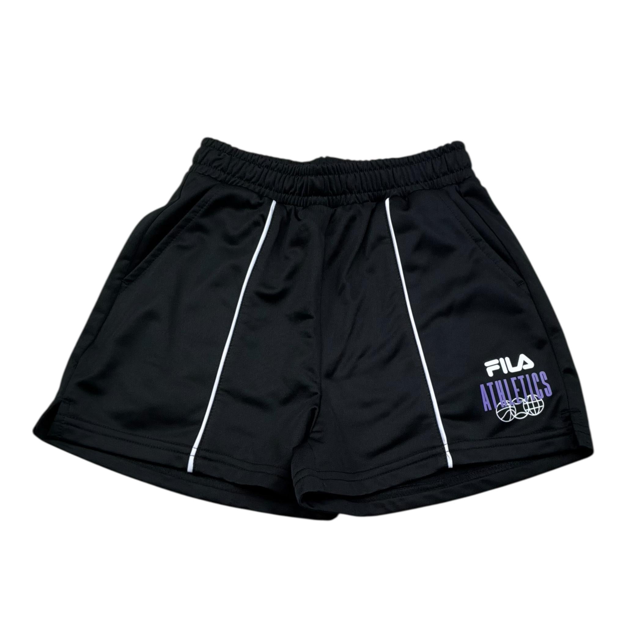 Fila Short Tinta Unita con Logo per Bambina FAT0637 NERO FILA 