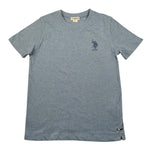 U.S. Polo Assn T-Shirt Girocollo Tinta Unita con Logo per Bambino US41554007 AZZURRO U.S. POLO ASSN 