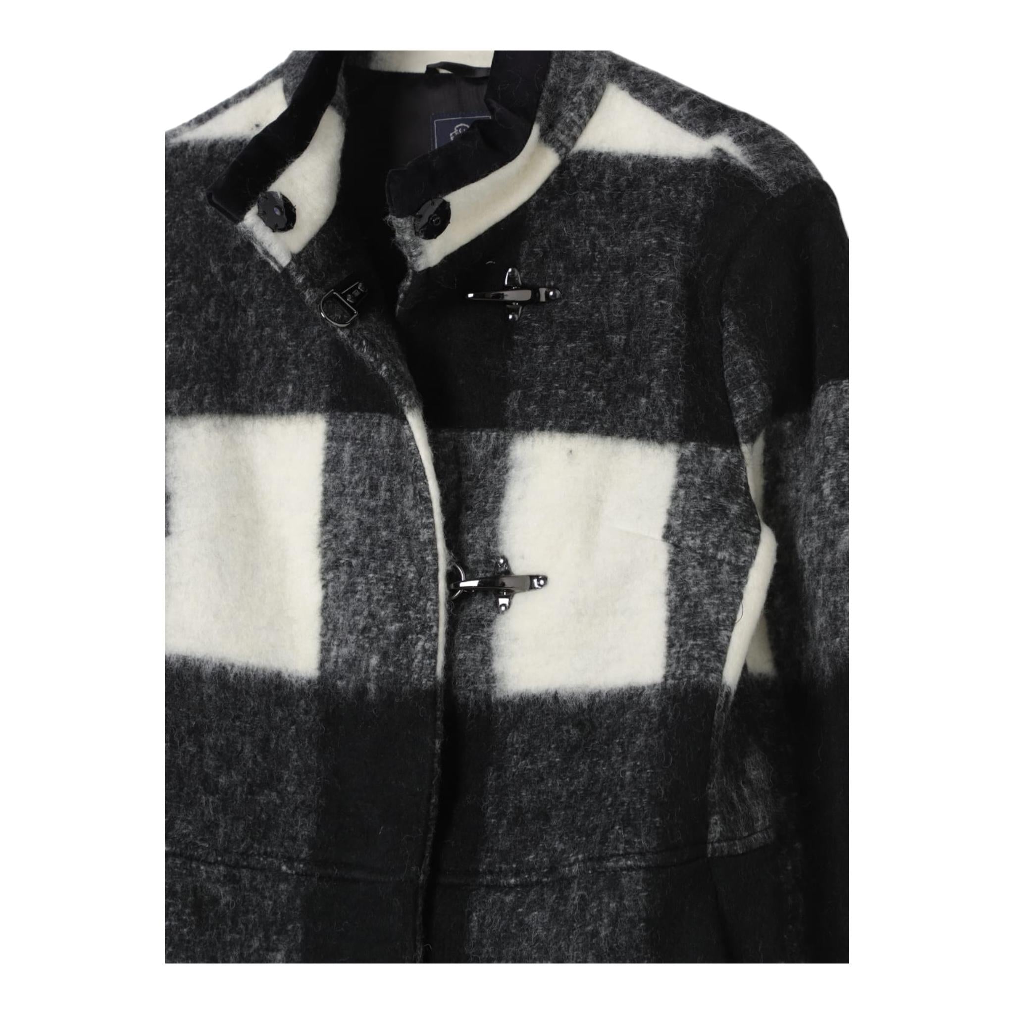 FAY cappotto bicolore con fantasia a quadri Bianco/nero per Bambino FV2A00 BIANCO/NERO FAY 