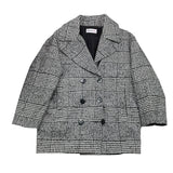 PATRIZIA PEPE cappotto bicolore doppiopetto con microfantasia Bianco/nero per Bambina 7O0029X BIANCO/NERO PATRIZIA PEPE 