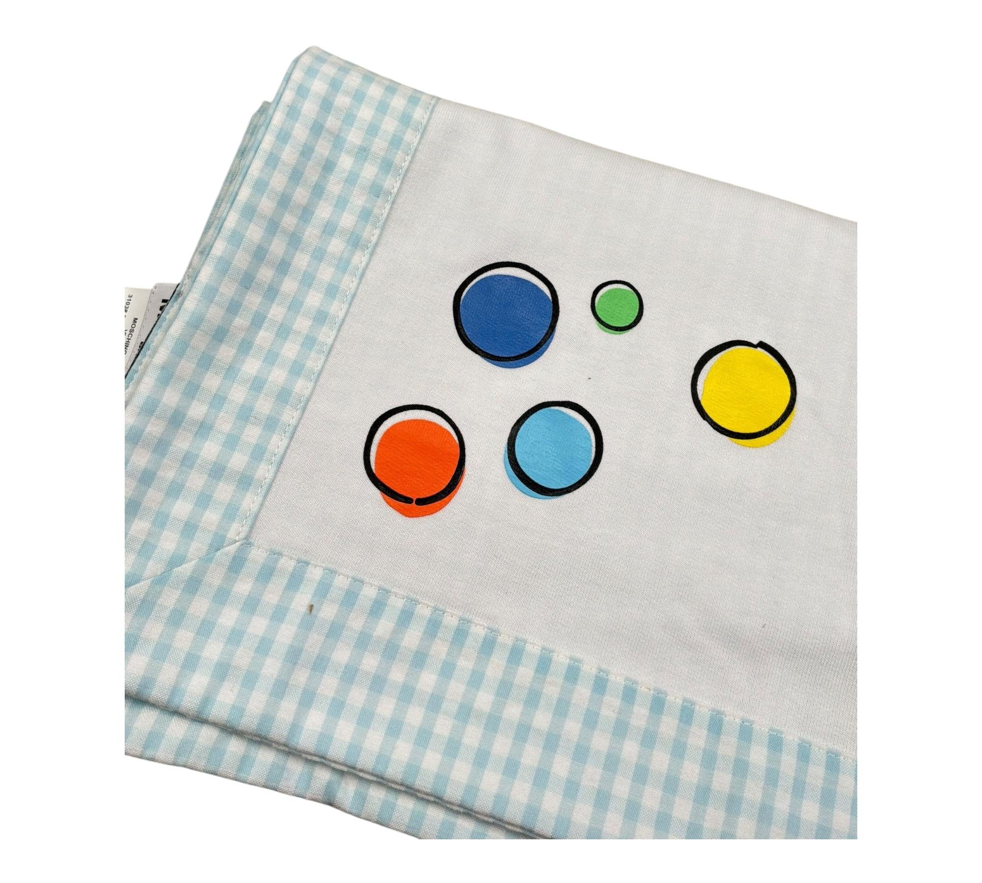 Moschino Coperta Tinta Unita con Logo per Neonato MUB00L BIANCO MOSCHINO 