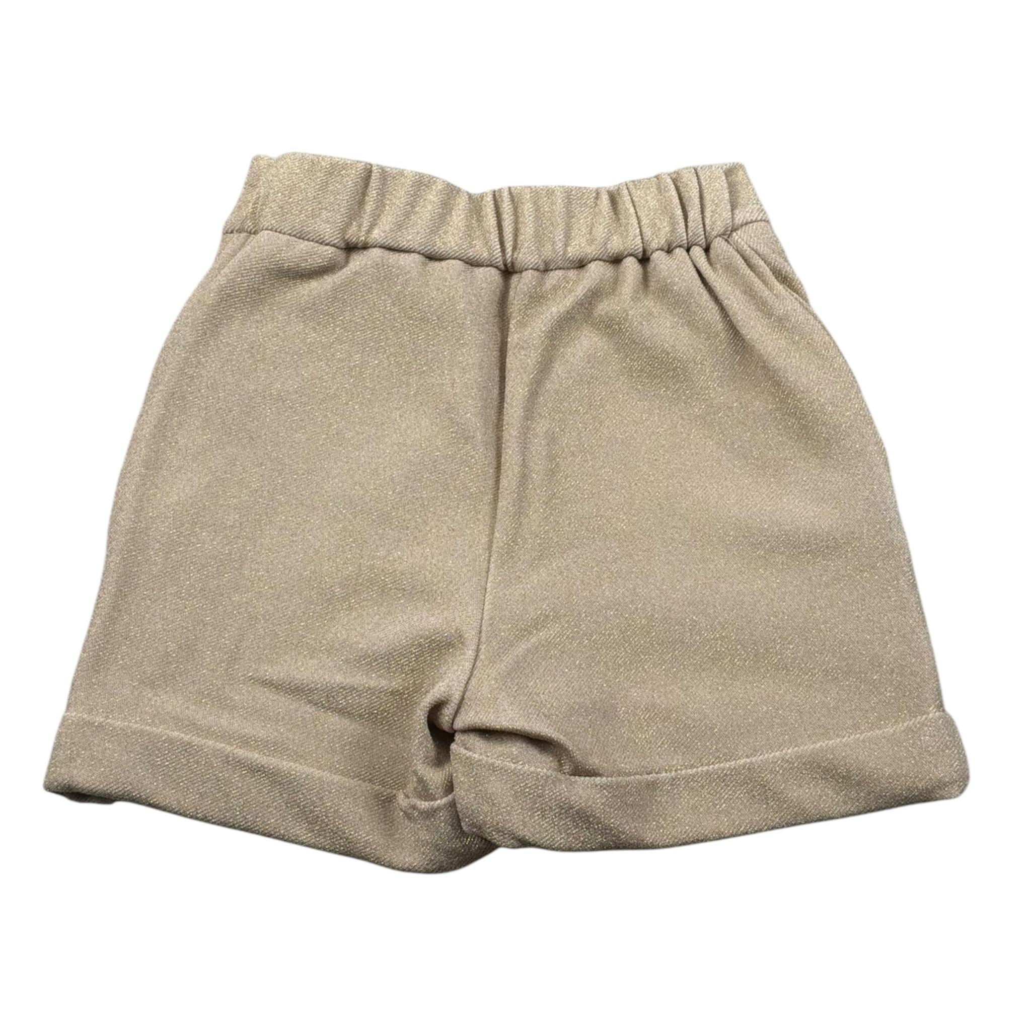 Balmain Short Tinta Unita con Finti Bottoni per Bambina BW6C89 SABBIA BALMAIN 