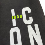 Icon Bermuda Tinta Unita con Stampa per Bambino IBSH0049003 NERO ICON 
