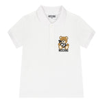 Moschino Polo Mezza Manica Tinta Unita con Stampa per Neonato M9M01P BIANCO MOSCHINO 