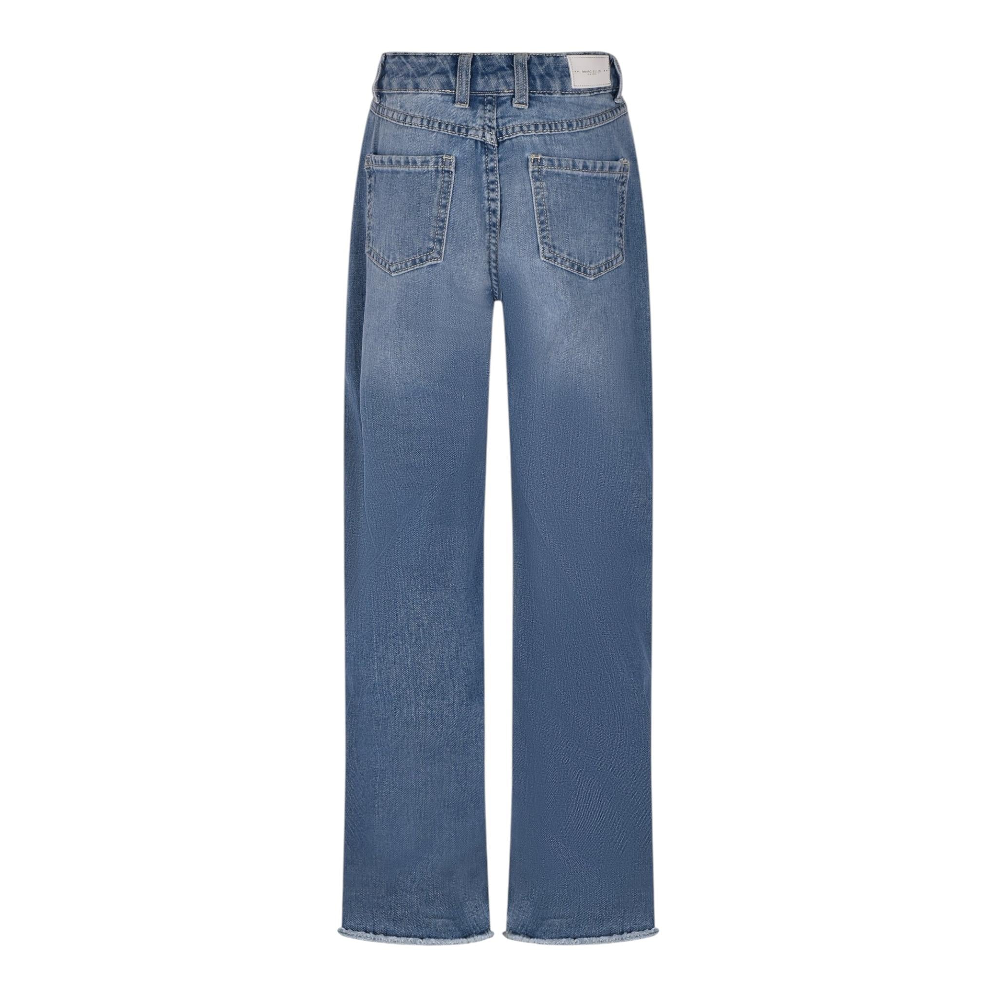 Marc Ellis Jeans Tinta Unita Modello A Palazzo per Bambina JMJPT01183 BLU MARC ELLIS 