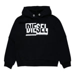 Diesel Felpa Chiusa con Cappuccio Tinta Unita per Bambina J01457 NERO DIESEL 