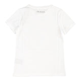 Trussardi T-Shirt Tinta Unita Girocollo con Stampa per Neonata TIP21104 BIANCO TRUSSARDI 