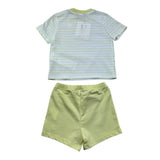 K-Way Completo 2 Pezzi Bicolore T-Shirt-Bermuda Fantasia A Righe per Neonato K2137TW BIANCO K-WAY 