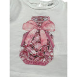M+E' T-Shirt Girocollo tinta unita con Stampa Bianco per Neonata UE1856X BIANCO M+E' 