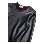 DIESEL shirt girocollo in ecopelle tinta unita Nero per Bambina J02058 NERO DIESEL 