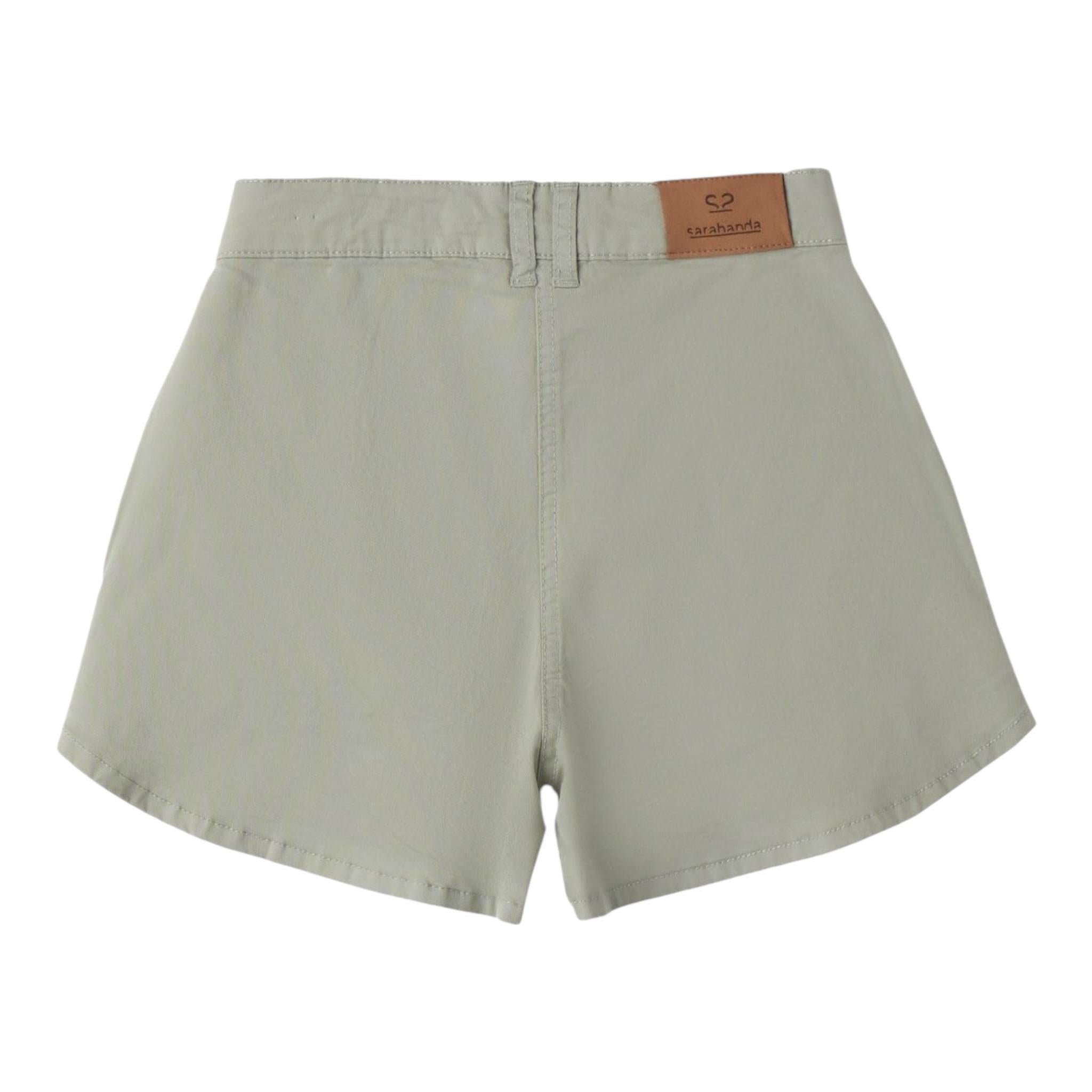Sarabanda Short tinta unita con Girovita Regolabile Verde per Bambina 0B483 VERDE SARABANDA 