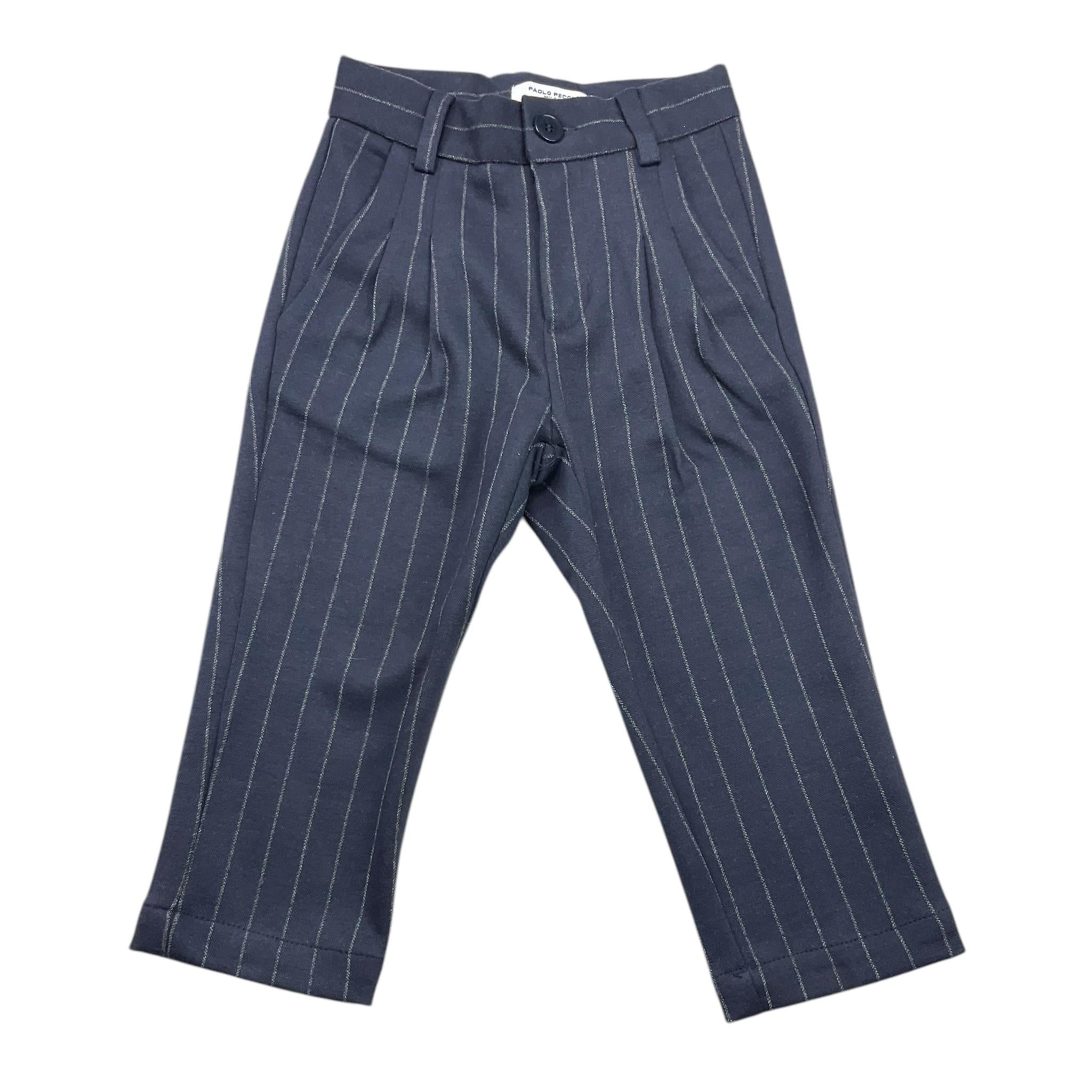 PAOLO PECORA pantalone tinta unita con fantasia a righe Blu per Bambino PP3840J BLU PAOLO PECORA 