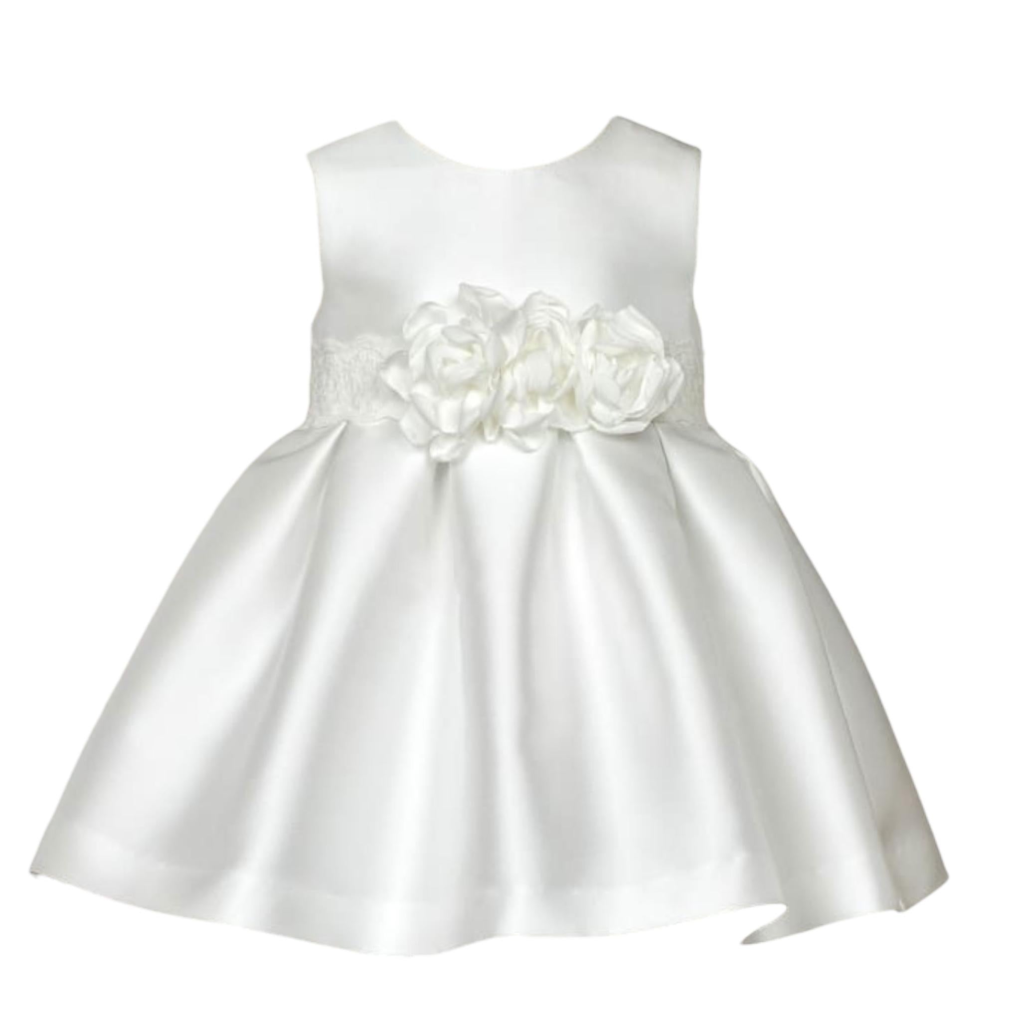 Abel & Lula Abito Cerimonia Tinta Unita con Applicazioni per Bambina 5014J BIANCO ABEL & LULA 