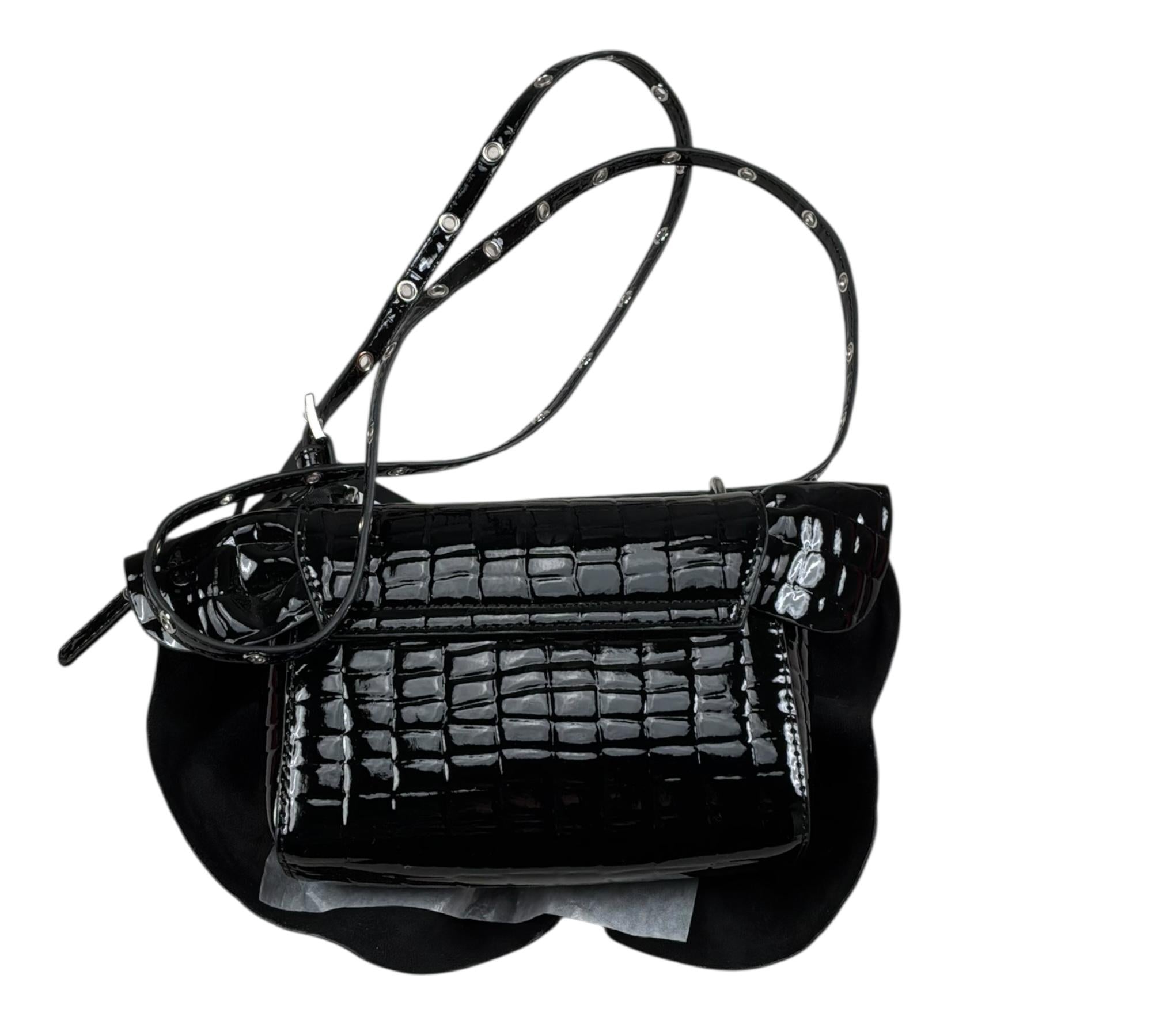 John Richmond Borsa Tinta Unita Lucida per Bambina RGP26170BO NERO JOHN RICHMOND 