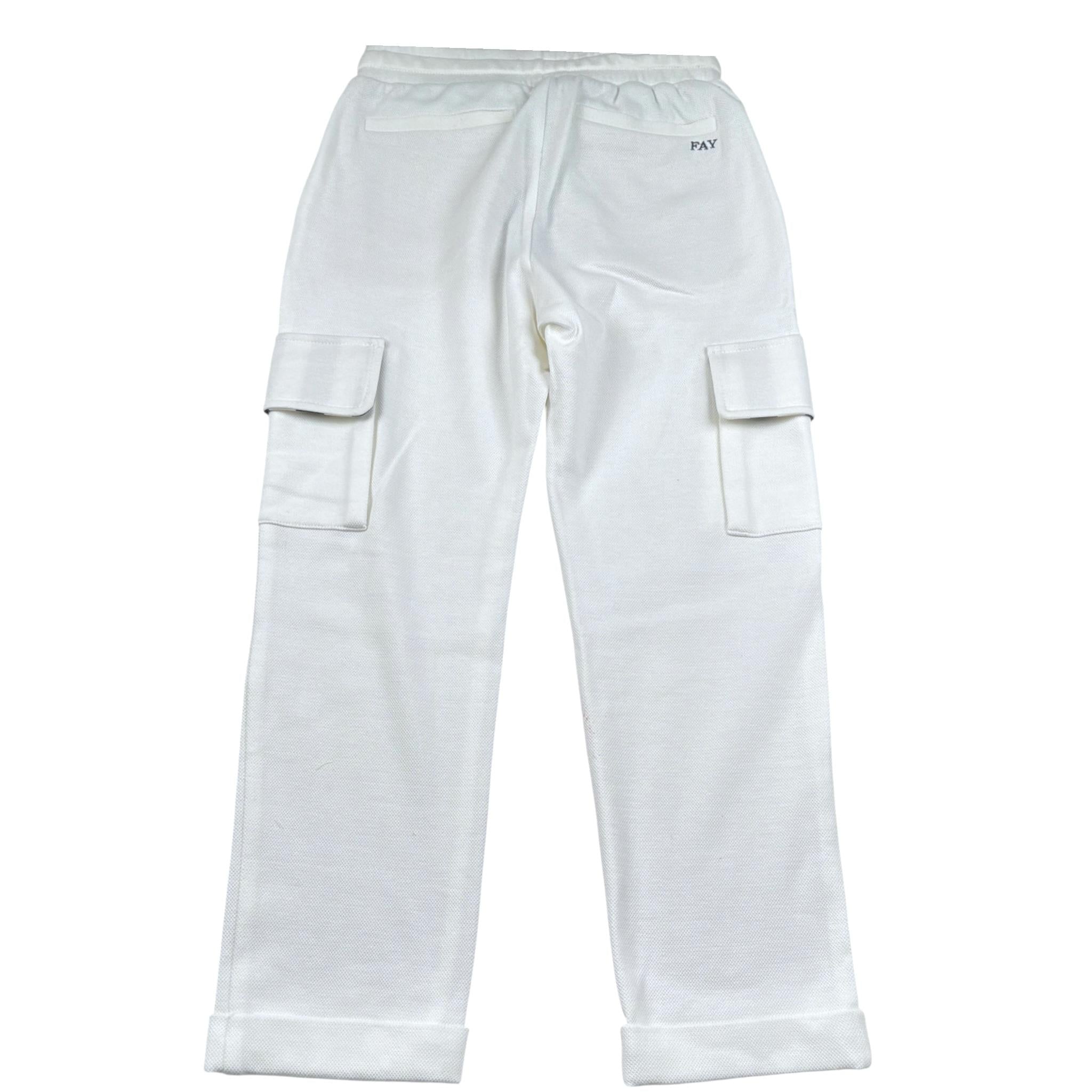 Fay Pantalone Tinta Unita Modello Tuta per Bambino FW6P20 BIANCO FAY 