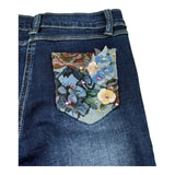 Monnalisa Jeans Tinta Unita con Girvita Regolabile per Bambina 194407R7 BLU MONNALISA 