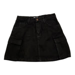 JANICE gonna tinta unita con tasconi Nero per Bambina JN585R NERO JANICE 