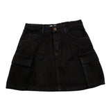 JANICE gonna tinta unita con tasconi Nero per Bambina JN585R NERO JANICE 