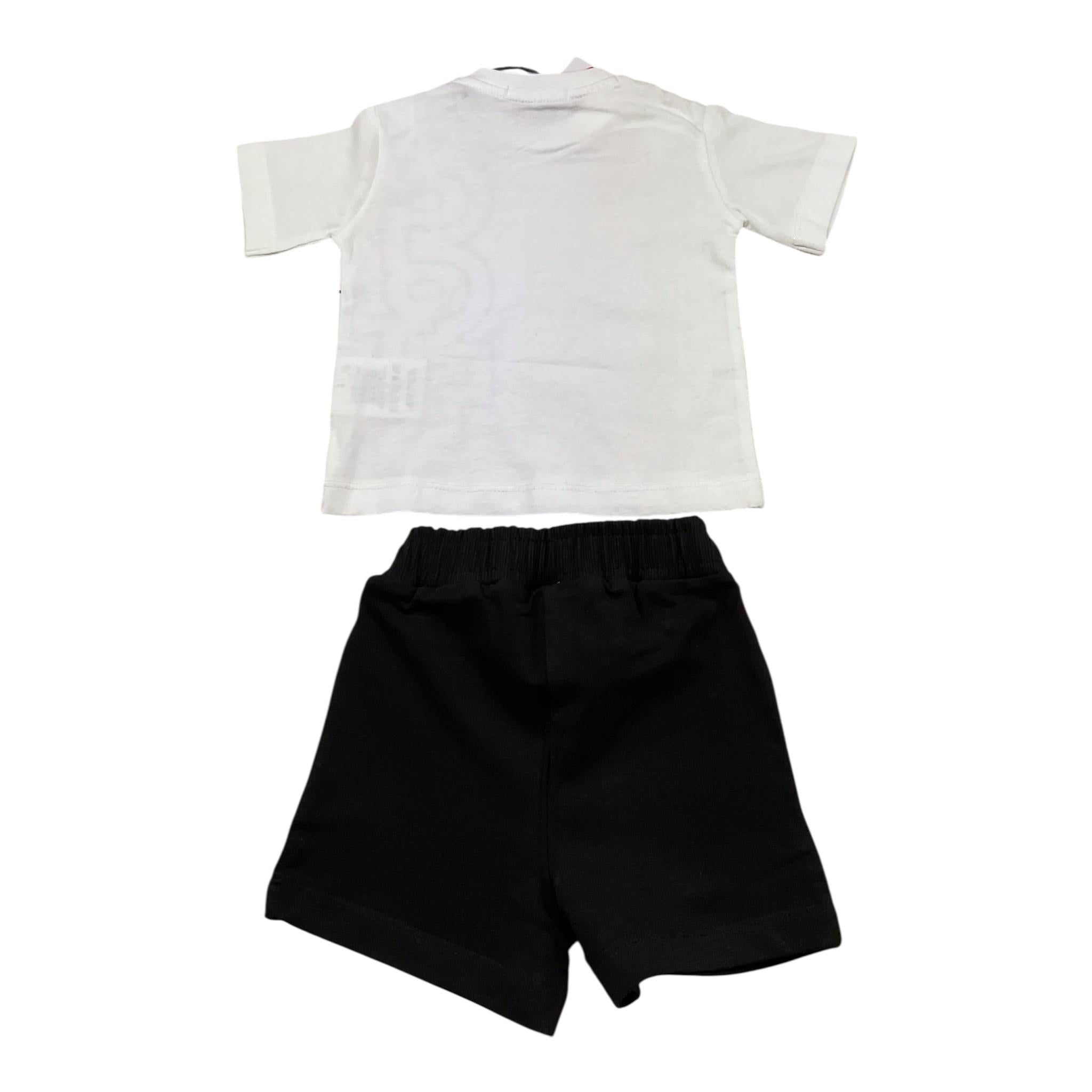 Cesare Paciotti Completo 2 Pezzi T-Shirt-Bermuda Bicolore per Neonato COMP5120B BIANCO/NERO CESARE PACIOTTI 