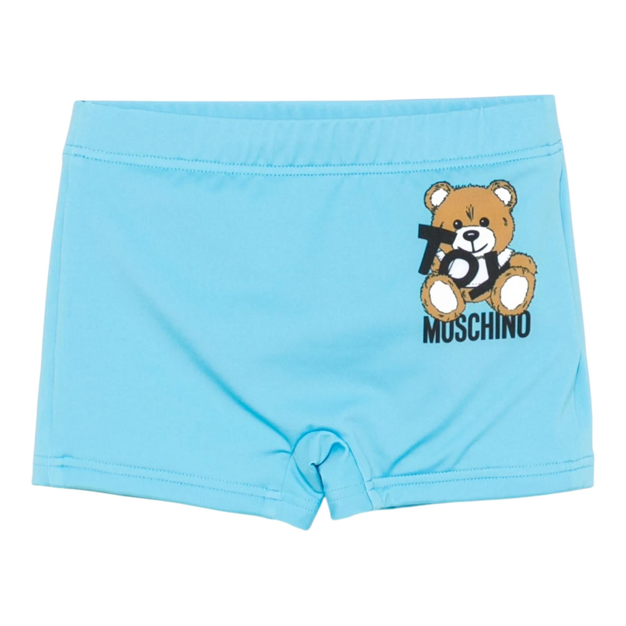 Moschino Costume Tinta Unita con Logo per Bambino MZL006J AZZURRO MOSCHINO 