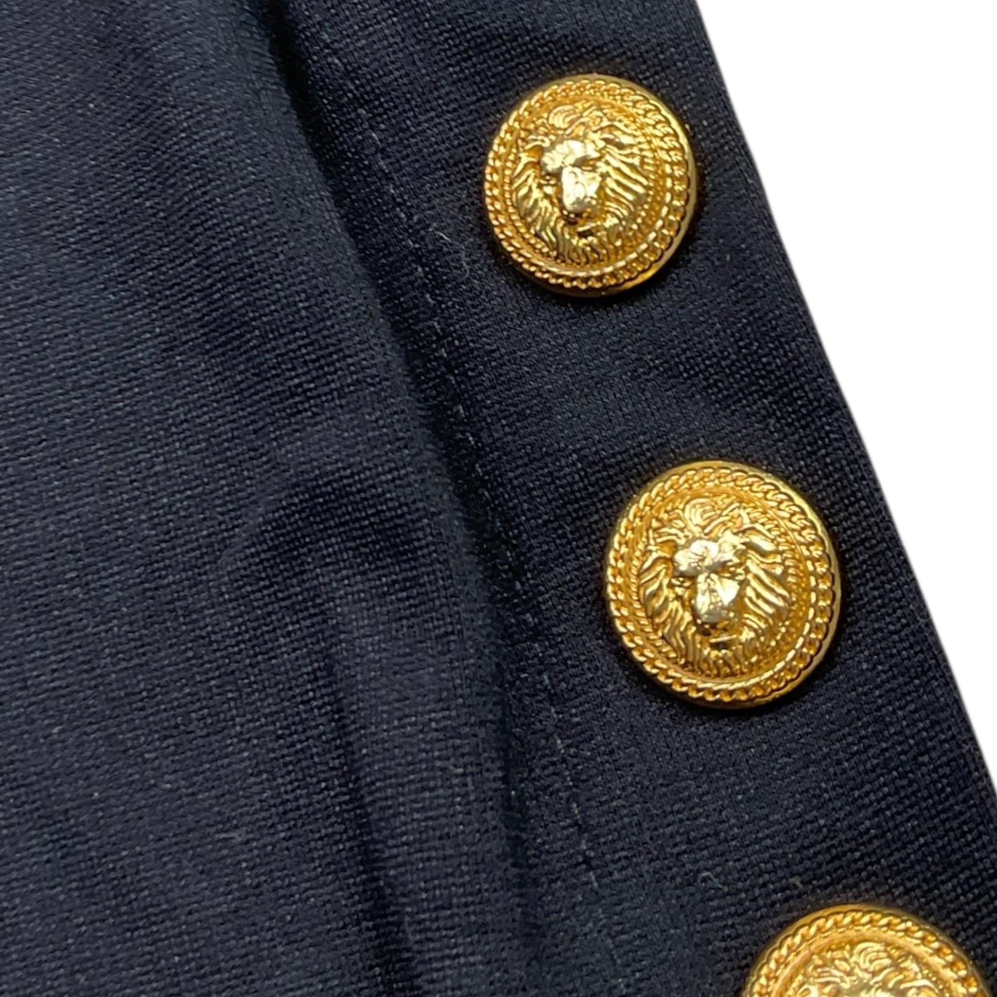 BALMAIN pantalone tinta unita con bottoni in contrasto Nero per Bambina BT6A10 NERO BALMAIN 