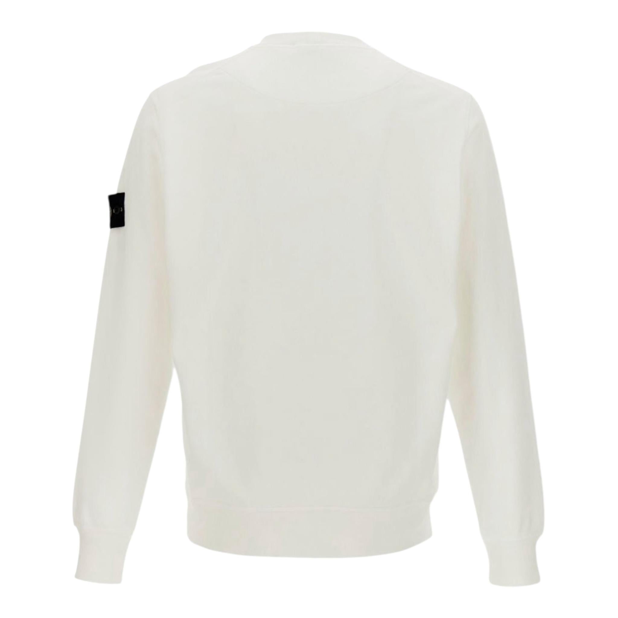 Stone Island Maglia Girocollo Tinta Unita con Logo per Bambino K1S15100011 PANNA STONE ISLAND 