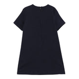 Il Gufo Abito Mezza Manica Tinta Unita con Applicazioni per Bambina P25VM784M0041 BLU IL GUFO 