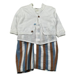 Marlu' Completo 2 Pezzi Gilet-Camicia-Pantalone per Neonato EB2480 BIANCO MARLU' 