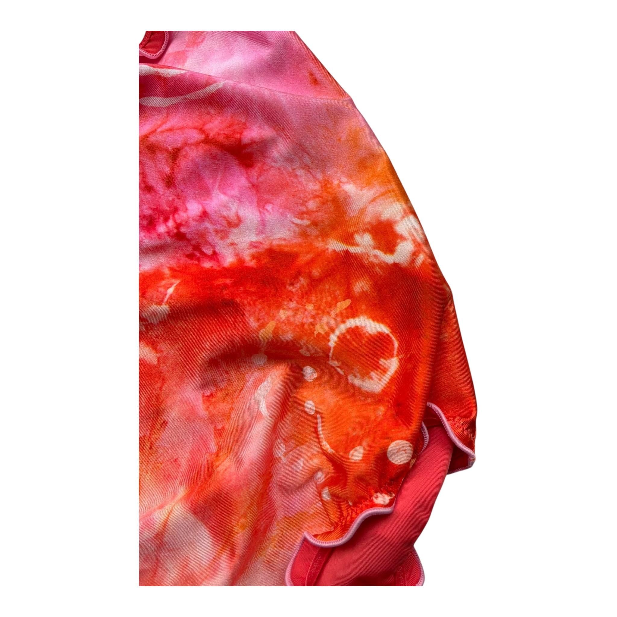 Mefui Costume Intero Tinta Unita con Bretelle per Bambina MJ251532X32 ARANCIONE MEFUI 