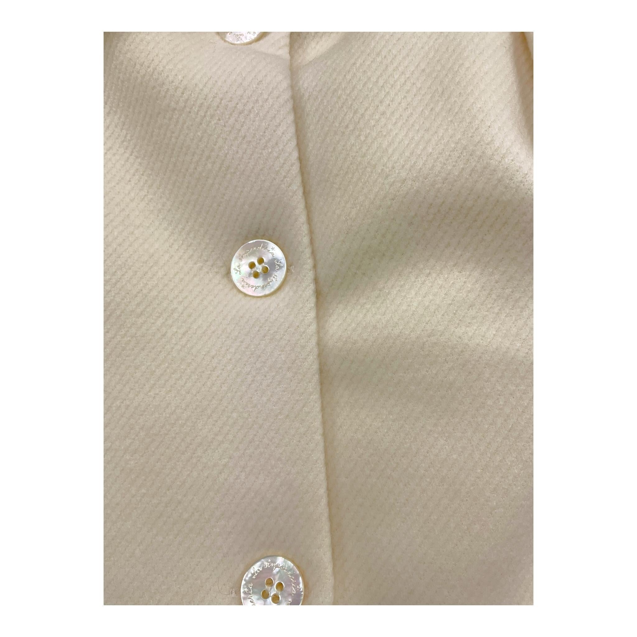 LA STUPENDERIA giubbino tinta unita con bottoni Panna per Neonata TCGB22 PANNA LA STUPENDERIA 