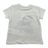 M+E' T-Shirt Girocoll Tinta Unita con Ricami per Neonato UEM0285 BIANCO M+E' 