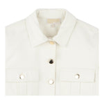 Michael Kors Giubbino Denim Tinta Unita con Applicazioni per Bambina R30293 CREMA MICHAEL KORS 