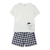 Il Gufo Completo 2 Pezzi T-Shirt-Bermuda per Neonato P25DP545C3162 BIANCO/BLU IL GUFO 