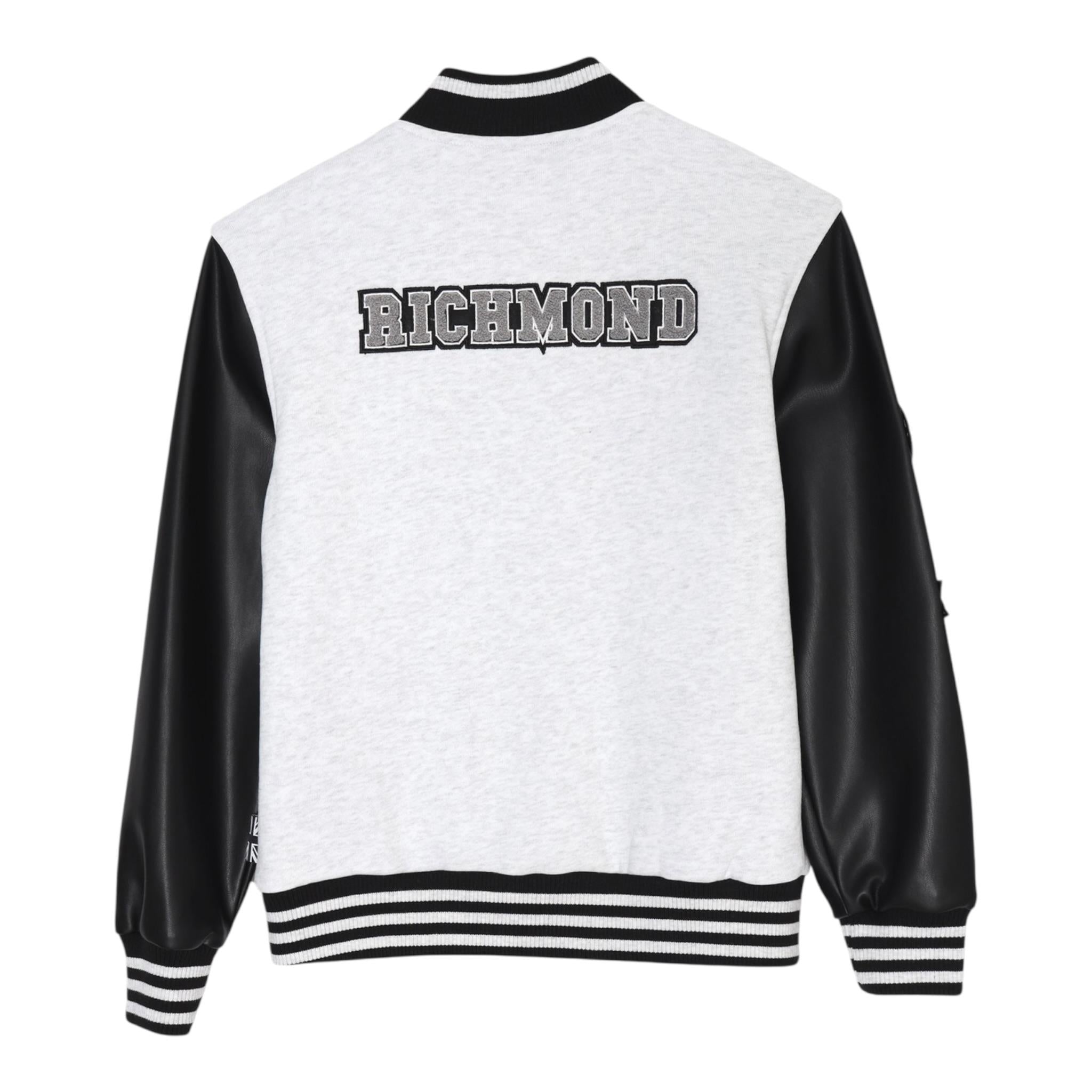 John Richmond Giubbino Modello College Tinta Unita con Maniche In Contrasto per Neonato RBP25176GBN GRIGIO JOHN RICHMOND 