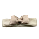 LA STUPENDERIA fascia capelli tinta unia con fiocco in contrasto Bianco per Neonata ABFA02 BIANCO LA STUPENDERIA 