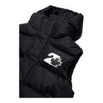 DSQUARED2 smanicato tinta unita con cappuccio e stampa logo Nero per Bambino DQ2448 NERO DSQUARED2 