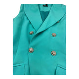 Petit Posh Tuta Giromanica Tinta Unita Doppiopetto per Bambina GFJS25040TU TIFFANY PETIT POSH 