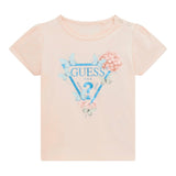 Guess T-Shirt Girocollo Tinta Unita con Logo per Bambina K5RI07K6YW4XX ROSA GUESS 