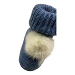 MARTIN ARANDA babbucce tintaunita con pon pon Blu per Neonato L02310068 BLU MARTIN ARANDA 