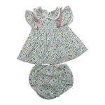 Babidu Completo 2 Pezzi Camicia-Coulotte Tinta Unita per Neonata 93491 VERDE BABIDU 