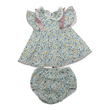 Babidu Completo 2 Pezzi Camicia-Coulotte Tinta Unita per Neonata 93491 VERDE BABIDU 