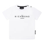 John Richmond T-Shirt Girocollo Tinta Unita con Stampa per Neonato RIP25014TSXXX BIANCO JOHN RICHMOND 