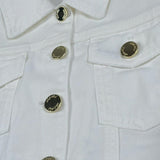 Lu Lu By Miss Grant Giubbino In Denim Tinta Unita per Bambina LL3377 BIANCO LU LU BY MISS GRANT 