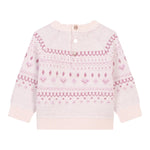 CARRE'MENT BEAU maglia girocollo tinta unita con ricami Rosa per Neonata Y30219 ROSA CARRE'MENT BEAU 