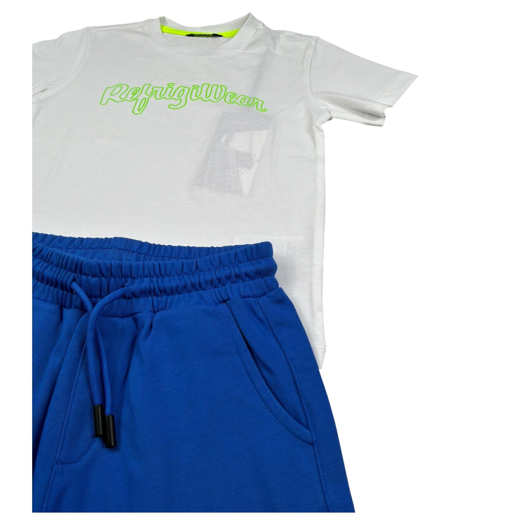 Refrigiwear Completo 2 Pezzi T-Shirt-Bermuda per Bambino 454DRMBS25 BIANCO/BLU REFRIGIWEAR 