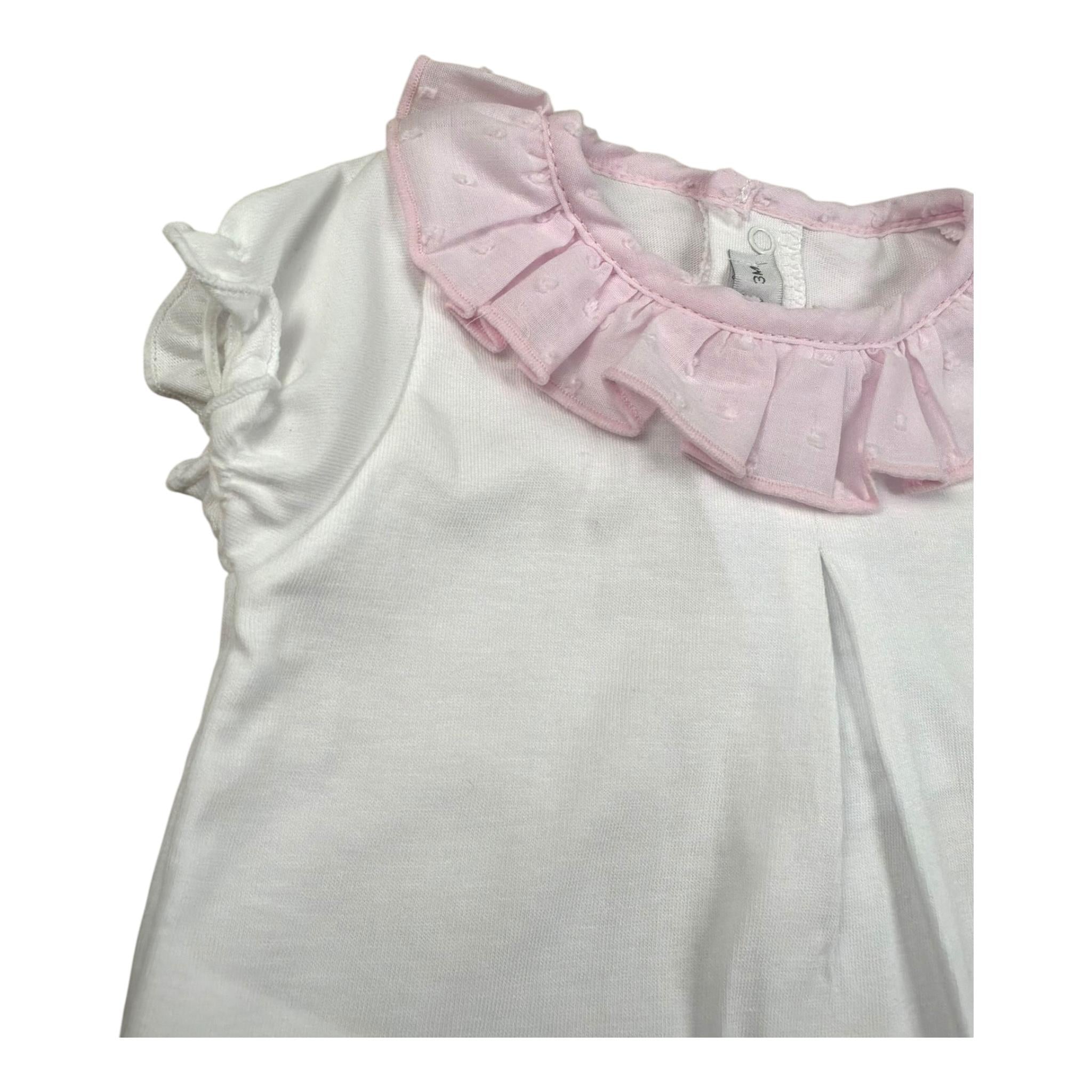 Calamaro Completo 2 Pezzi T-Shirt-Culotte per Neonata 11101 BIANCO/ROSA CALAMARO 